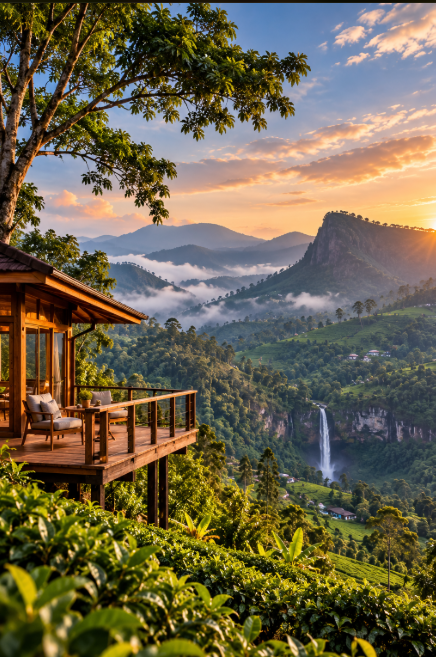 Nine Arch Bridge in Ella surrounded by lush green Sri Lankan hill country
