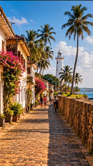 Historic Galle Fort and coastal scenery on Sri Lanka's south coast