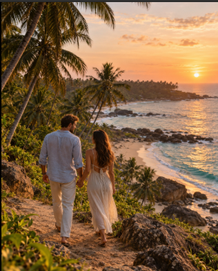 Romantic Sri Lanka scenery featured on the 13 day honeymoon private tour