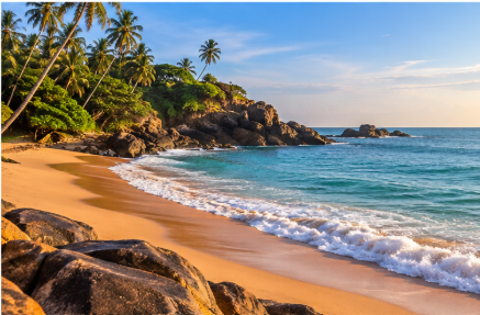 Tangalle tropical beach on a private Sri Lanka coastal tour