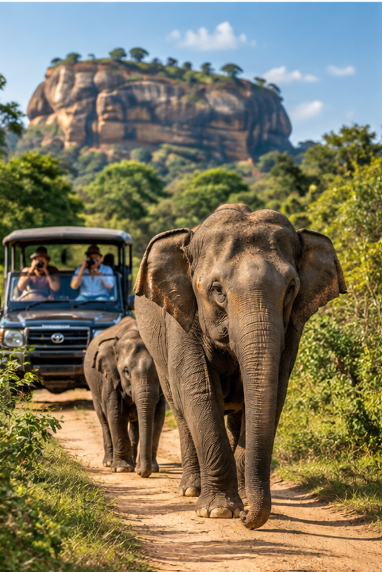 Wildlife safari experience in Sri Lanka during the Yala section of the private tour